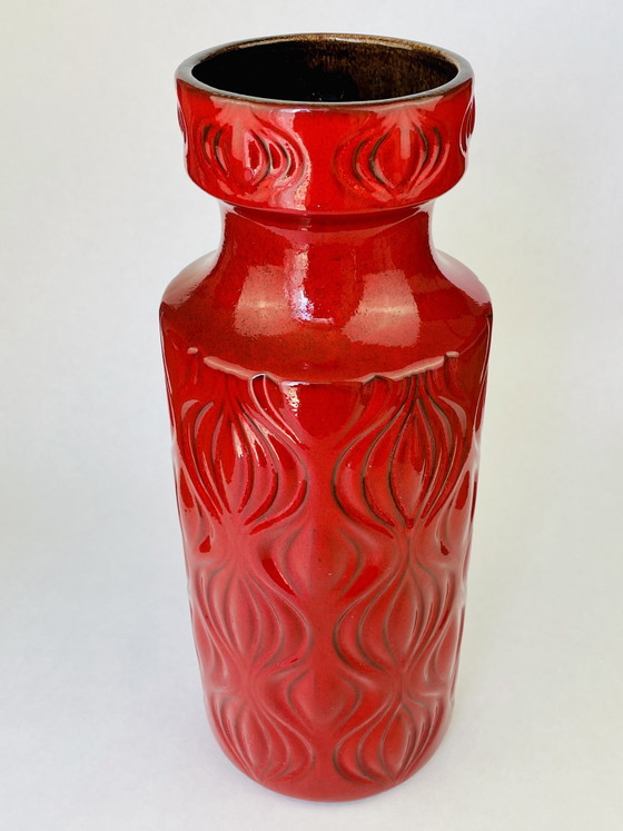 Image 1 of Scheurich Keramik 485-45 Amsterdam Onion vase, West Germany, 1970s, high-gloss red, exceptional condition, 46.5 cm