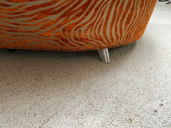 Bretz slow rider (four-seater sofa) vintage, 3-5 seaters, Textile, Metal, Orange, Design (photo 6 of 12)