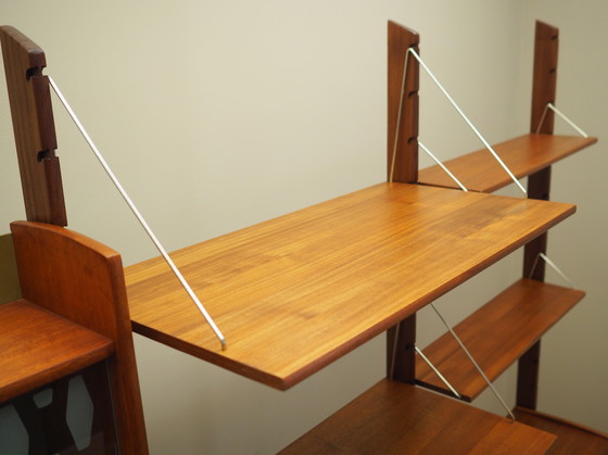 Image 1 of Bibliothèque système en teck, design norvégien, années 1960, production : Blindheim Mobelfabrikk, designer : John Texmon &amp; E