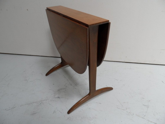 Image 1 of Mid Century drop-leaf side table