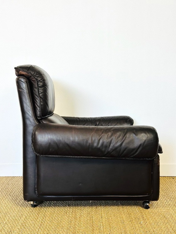 Image 1 of Canapé Modulaire et fauteuil vintage en Cuir, Allemagne, 1970, Set de 4