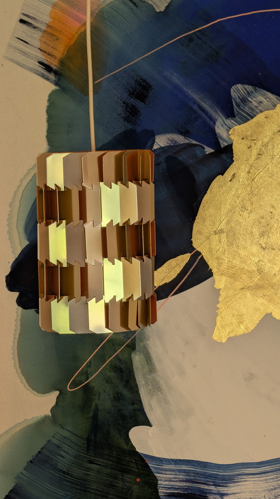 Image 1 of Lampada a sospensione Facet di Louis Weisdorf in ottone - Lyfa Danimarca, anni '60