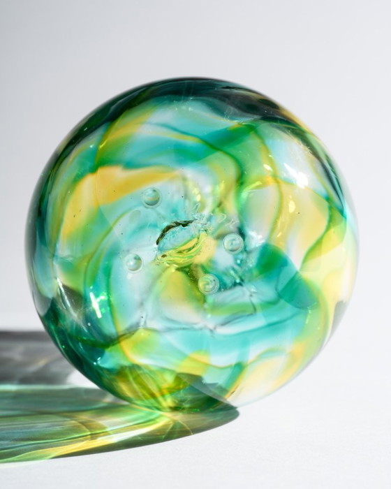 Image 1 of Curated Studio Art Glass Duo German Exhibition Pieces Signed by Artisans 80s-90s