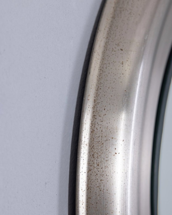Image 1 of Vintage ronde metalen wandspiegel uit de jaren 60, ontworpen door Goffredo Reggiani