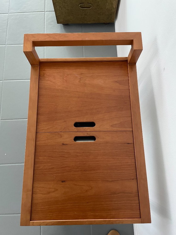 Image 1 of Chariot de bar vintage au design scandinave avec glacière intégrée en métal