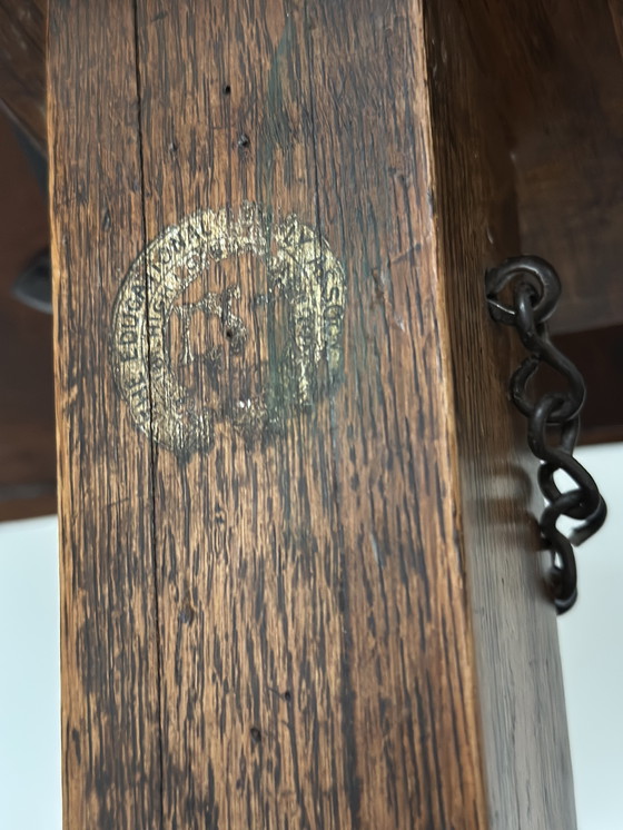 Image 1 of Leggio in rovere antico e ghisa – Leggio architettonico senza tempo