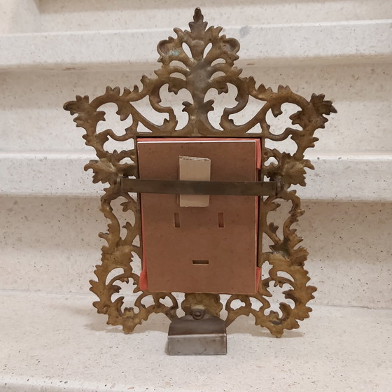 Image 1 of 2 antieke koperen ornamenten fotolijsten rococo 1900