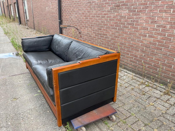 Exclusive Schuitema Baldwin Sofa with Reading Lamp – 3-5 seaters, Leather, Wood (photo 2 of 13)