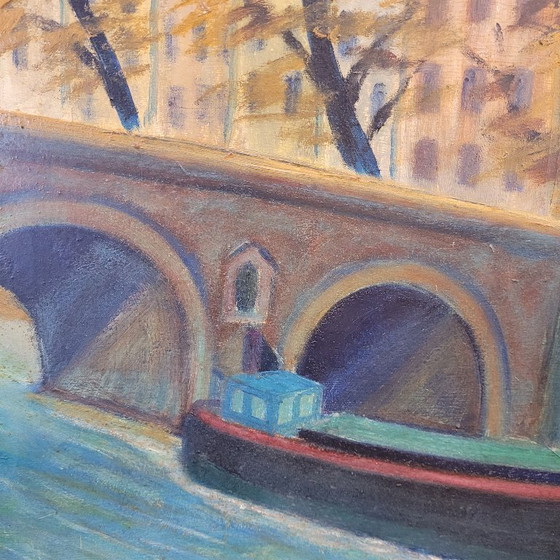 Image 1 of "Pont Marie, Parijs", Franse School, Post-impressionisme, jaren 1940 - Frankrijk