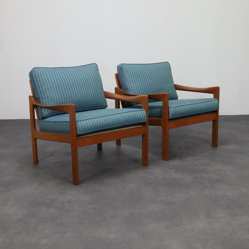 2x Fauteuil Illum Wikkelsö Niels Eilersen, 1960s (Setprijs)