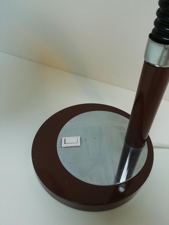 Image 1 of Large, brown vintage desk lamp / table lamp HERDA