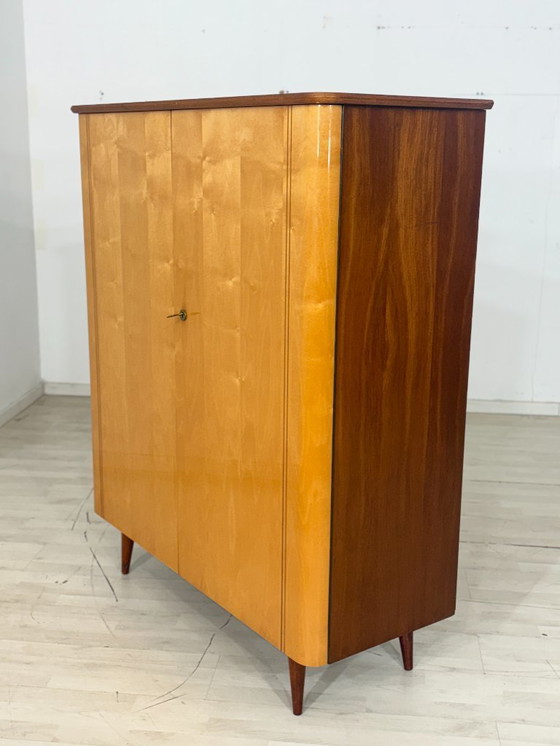 Image 1 of Very beautiful mid-century linen cupboard / cabinet / washstand / vintage highboard