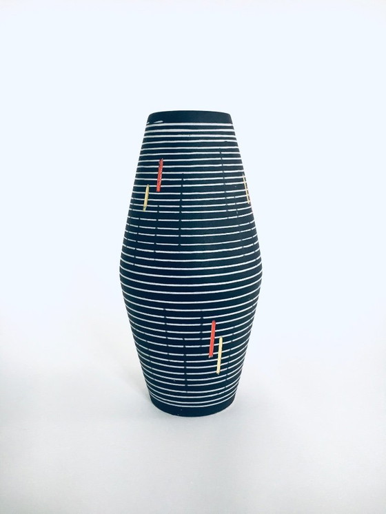 Image 1 of Midcentury Art Pottery Studio "Staufen" Vase by Liesel Spornhauer for Schlossberg Ceramic, Germany 1950's