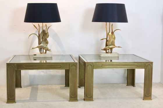 Paire de Tables d'appoint brutalistes en bronze coulé par Peter van Heeck, Verre, Industrieel (photo 11 sur 12)