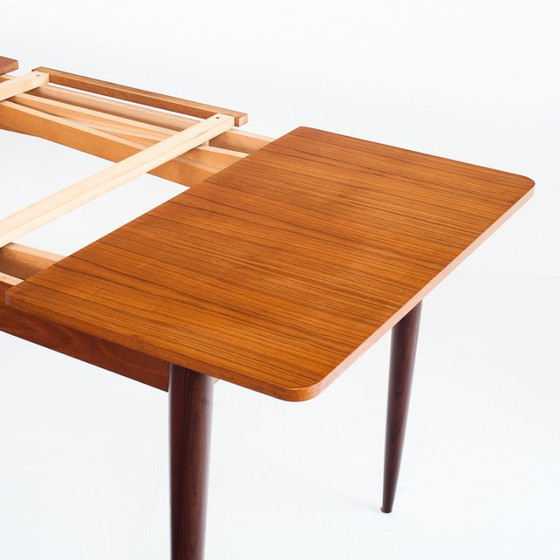 Scandinavian Style Teak Dining Table With Extensions, France, 1960s – Wood (photo 9 of 14)