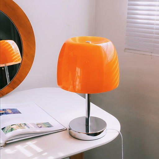 2 x Orange Bauhaus Lollipop Table Lamp 🍭🍭.