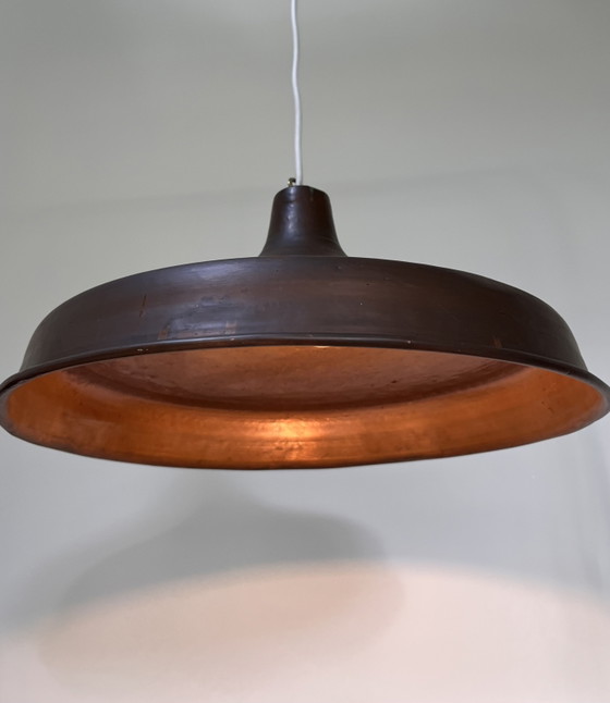 Lampada a Sospensione Vintage Mid-Century – Rame Scuro / Metallo Marrone, Anni '60/'70 – Lampade a sospensione (photo 2 of 9)