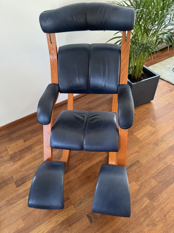 Image 1 of Stokke Gravity relaxstoel van Peter Opsvik - leer