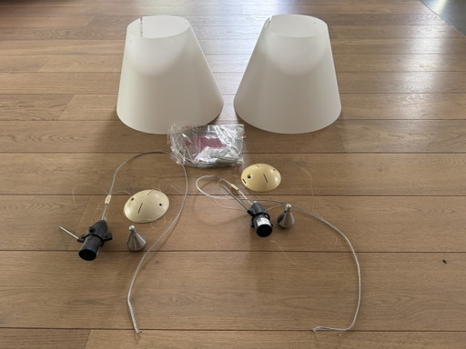 2x Leceplan Constanza Sospensione – Luceplan, hanglampen, Plastic, Aluminium