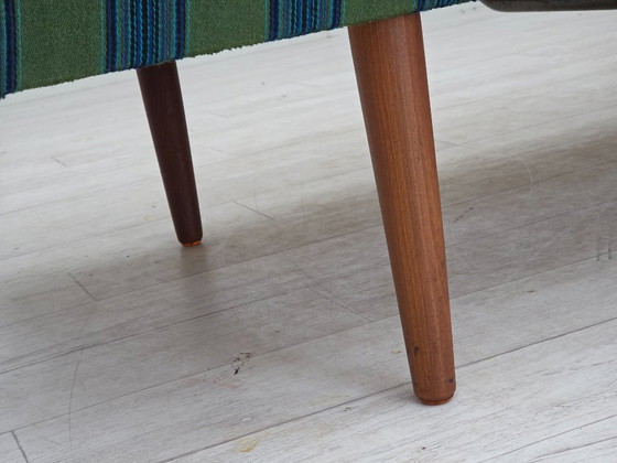 Image 1 of Daybed danese degli anni '70, mobili in lana, legno massiccio di teak, condizioni originali