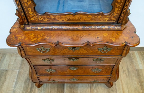 Image 1 of Trumeau olandese del XVIII secolo in noce con intarsi in acero, Paesi Bassi, 1760