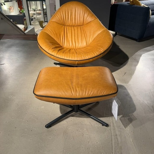 LABEL vandenberg Hidde Soft draaifauteuil met poef