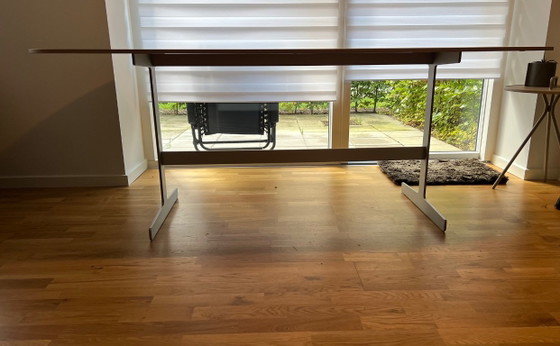 Simplon Tisch von Jasper Morrison, Cappellini, Esstische, Holz, Metall, Braun, Modern (Foto 3 von 6)
