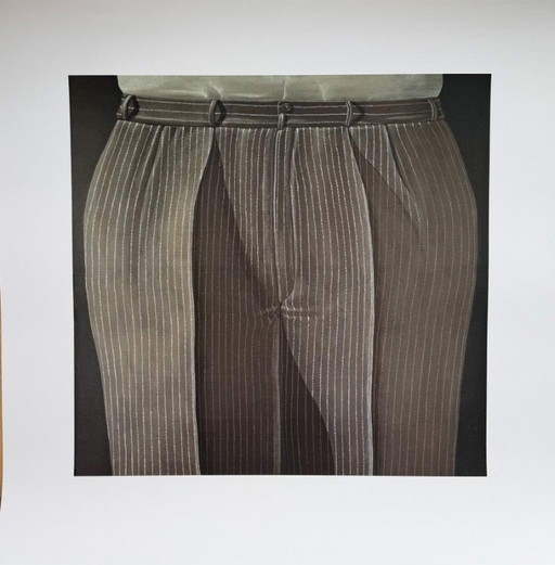 Domenico Gnoli (1933-1970), Gestreepte broek, 1969, copyright Marzia Gnoli, 1994, Gedrukt in Nederland