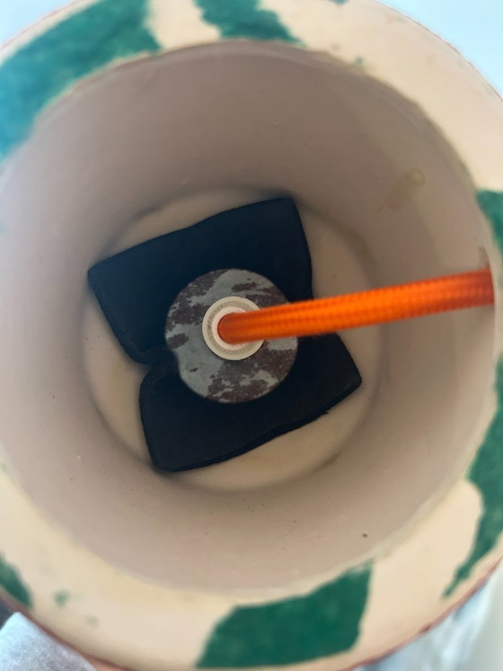 Image 1 of Tall vintage table lamp - 1970s - by Hustadt Leuchten - restored with a new shade