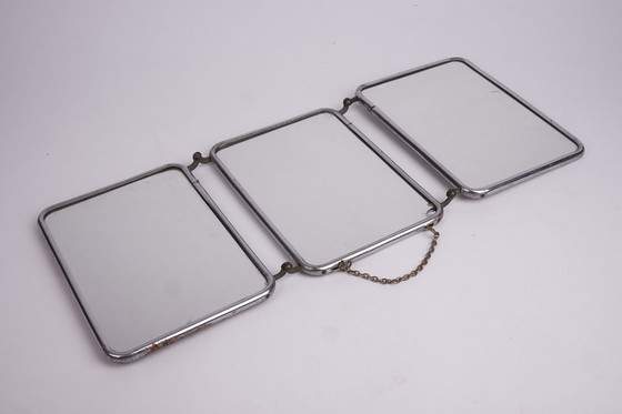Image 1 of Specchio pieghevole trittico vintage