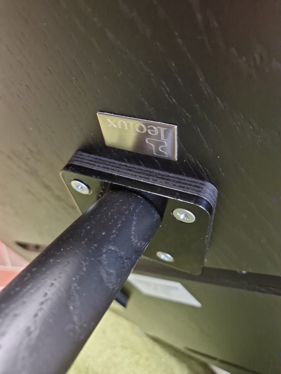 Image 1 of Ensemble de tables basses Leolux Iduno – Marbre Emperador Marron & Chêne Santos