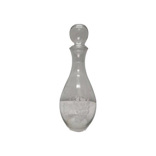 Carafe à vin vintage avec vigne, années 60/70