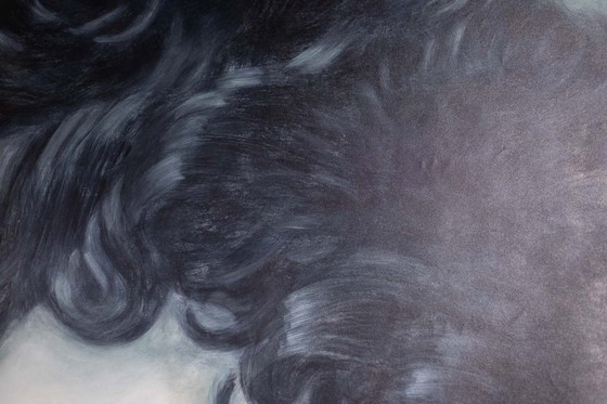 Image 1 of Evelyne Baget, Detail geschilderd op doek naar Girodet. Hedendaags.