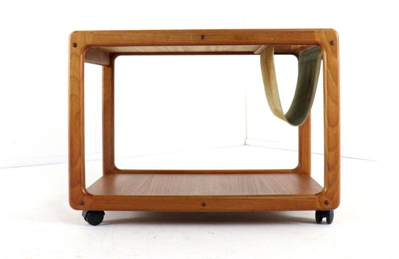 Image 1 of Vildbjerg mobelfabrik trolley with magazine holder, vintage Danish design