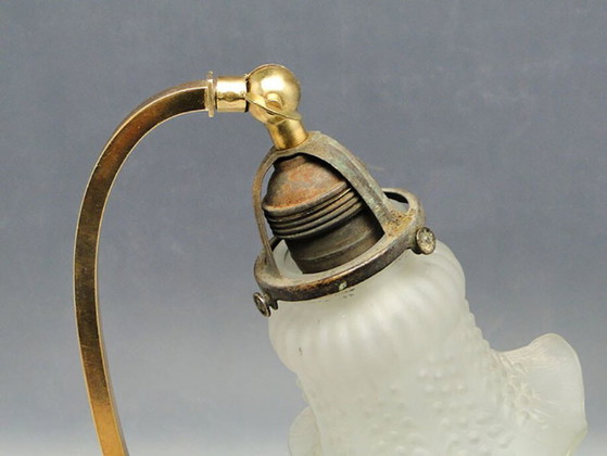 20th Century Glass And Metal Table Lamp, Austria-Hungary, 1890s (photo 4 of 19)