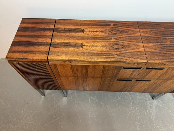 Image 1 of Mid-Century Blaupunkt Arizona Stereo Console with Integrated PE2010 Turntable and Matched Rosewood Veneer Speakers, Germany 1960
