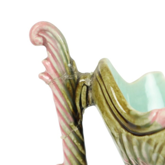 Image 1 of Antieke Blauwe Art Nouveau Vaas Rococo Stijl