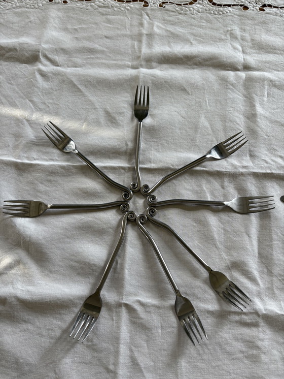 Image 1 of Service de table vintage français à motifs torsadés pour 8 personnes