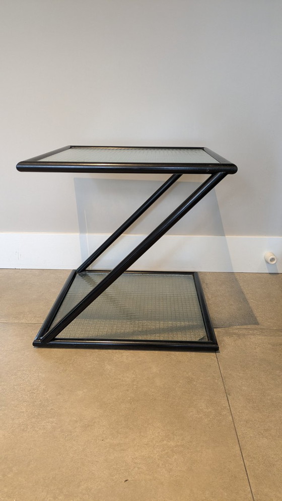 Harvink set, Z lounge tables with serving trolley, Side tables, Glass, Metal, Black (photo 2 of 18)