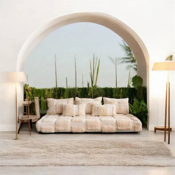 Image 1 of Set di cuscini da pavimento in lana marocchina fatti a mano