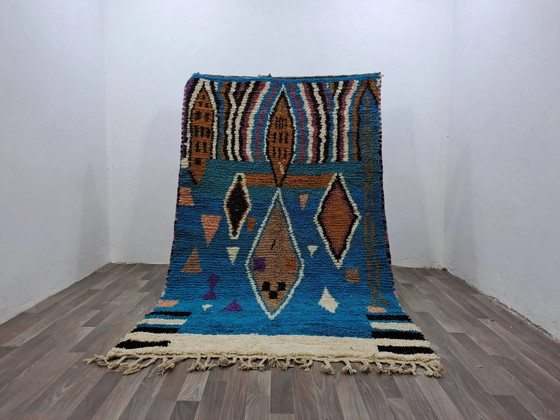 Großer marokkanischer Teppich aus Naturwolle, Maße 250x150 cm, handgefertigt. – Teppiche & Läufer, Wool (photo 3 of 11)