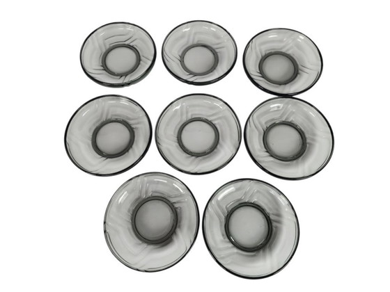 Image 1 of Fábrica de vidrio Leerdam - Copiadora A.D. - Modelo "cuenco de piña" *8x - vidrio prensado - 1934