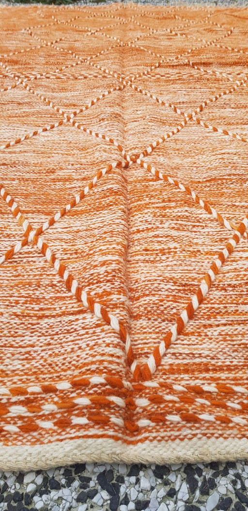 Tappeto berbero annodato a mano in lana 346x212cm