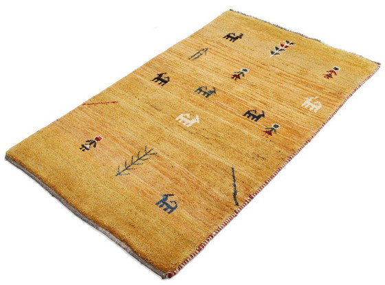 Image 1 of Original Perserteppich Gabbeh Ghashghai Orientteppich 144 cm x 90 cm Alt Natur