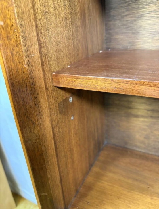 Image 1 of Vintage teak bookcase in mid-century retro style by Herbert E. Gibbs, 1960  Sleek • Stylish • Practical British design