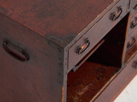 Antique Japanese cedarwood choba-dansu, Meiji/Taishō period (c. ) #45 – Chest of drawers, Cast Iron (photo 37 of 40)