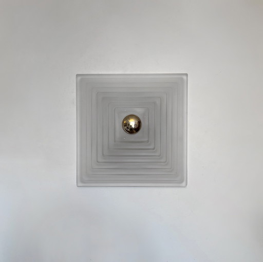 Limburg Pyramid Glass Ceiling Light, 1980s