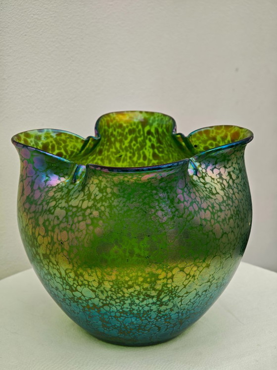 Johann Loetz Witwe - Vaso Art Déco Iridiscente – Vasi, Glass (photo 2 of 8)
