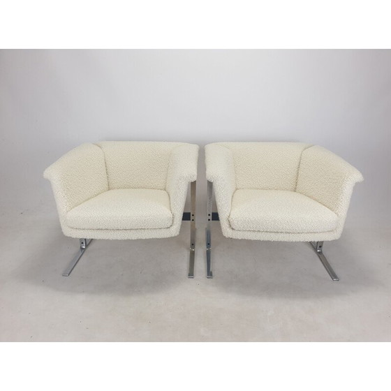 Image 1 of Pair of vintage wool bouclé armchairs by Geoffrey Harcourt for Artifort, 1963