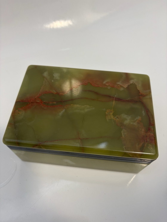 Portagioie vintage in onice verde autentico e ottone dorato. – Oggetti decorativi, Pietra (photo 9 of 15)